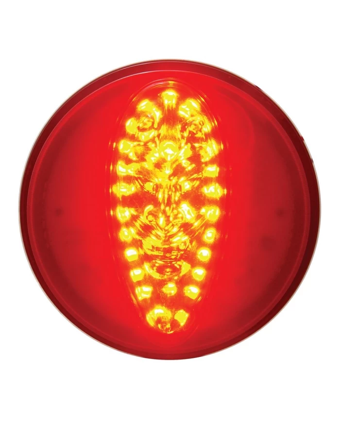(CARD) 40 RED LED 4" DEVIL S/T/T LIGHT - RED LENS