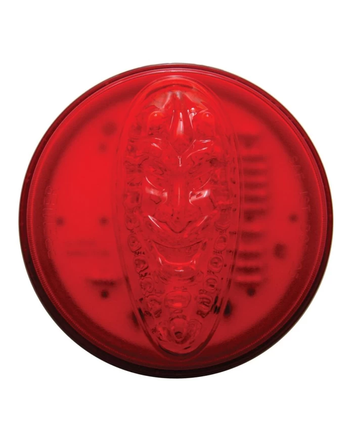(CARD) 40 RED LED 4" DEVIL S/T/T LIGHT - RED LENS