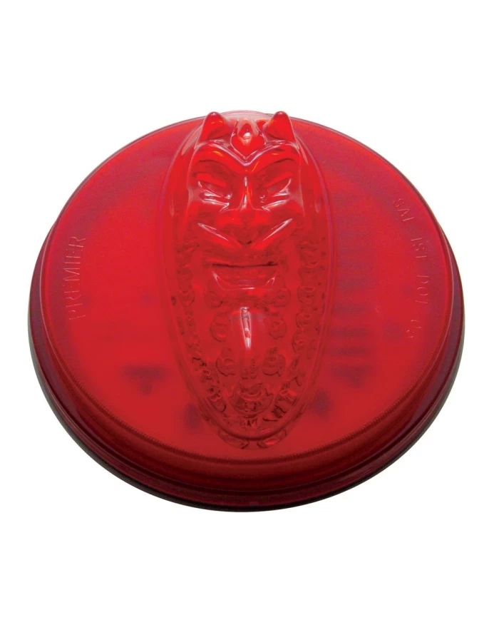 (CARD) 40 RED LED 4" DEVIL S/T/T LIGHT - RED LENS