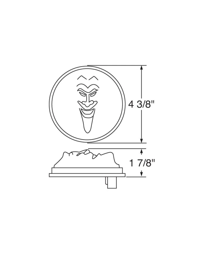 (CARD) 40 RED LED 4" DEVIL S/T/T LIGHT - RED LENS