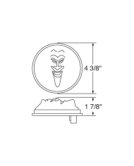 (BULK) 40 RED LED 4" DEVIL S/T/T LIGHT - RED LENS