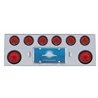 UP35257-SS Rear Center Panel With 2X 10 LED 4" Lights & 6X 13 LED 2.5" Lights -Red LED & Lens
