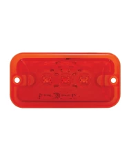 (CARD) 3 RED LED RECTANGULAR CLEARANCE/MARKER LIGHT - RED LENS (CARD) 3 RED LED RECTANGULAR CLEARANCE/MARKER LIGHT - RED LENS