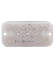 (CARD) 3 RED LED RECTANGULAR CLEARANCE/MARKER LIGHT - CLEAR LENS (CARD) 3 RED LED RECTANGULAR CLEARANCE/MARKER LIGHT - CLEAR LENS