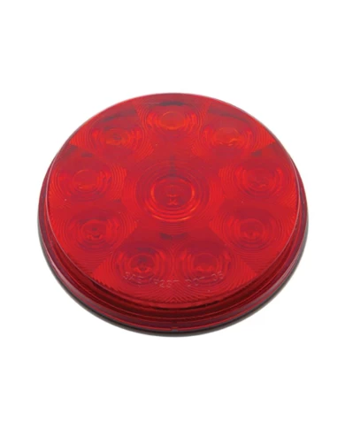 (CARD) 10 RED LED 4" ROUND S/T/T LIGHT - RED LENS (CARD) 10 RED LED 4" ROUND S/T/T LIGHT - RED LENS