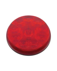(CARD) 10 RED LED 4" ROUND S/T/T LIGHT - RED LENS (CARD) 10 RED LED 4" ROUND S/T/T LIGHT - RED LENS