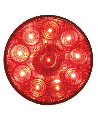 (CARD) 10 RED LED 4" ROUND S/T/T LIGHT - RED LENS (CARD) 10 RED LED 4" ROUND S/T/T LIGHT - RED LENS