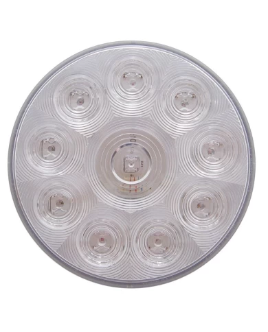 (CARD) 10 AMBER LED 4" ROUND P/T/C LIGHT - CLEAR LENS (CARD) 10 AMBER LED 4" ROUND P/T/C LIGHT - CLEAR LENS
