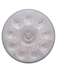 (CARD) 10 AMBER LED 4" ROUND P/T/C LIGHT - CLEAR LENS (CARD) 10 AMBER LED 4" ROUND P/T/C LIGHT - CLEAR LENS
