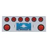 UP35259-SS Rear Center Panel With 2X 7 LED 4" Reflector Lights & 6X 13 LED 2.5" Lights -Red LED & Lens
