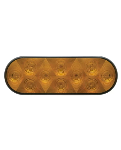 (CARD) 10 AMBER LED OVAL P/T/C LIGHT - AMBER LENS (CARD) 10 AMBER LED OVAL P/T/C LIGHT - AMBER LENS