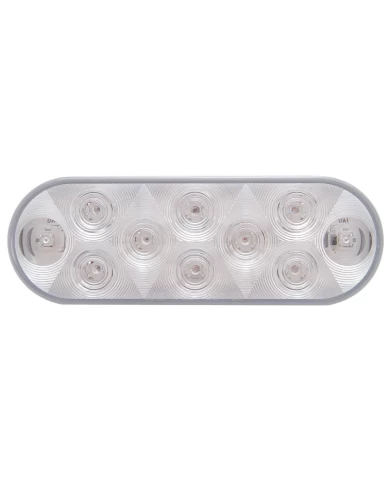 (CARD) 10 AMBER LED OVAL P/T/C LIGHT - CLEAR LENS (CARD) 10 AMBER LED OVAL P/T/C LIGHT - CLEAR LENS