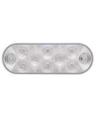 (CARD) 10 AMBER LED OVAL P/T/C LIGHT - CLEAR LENS