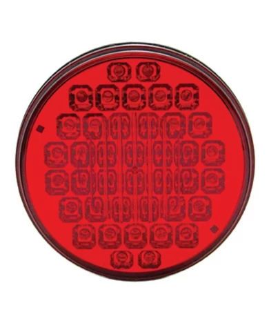 (CARD) 40 RED LED 4" S/T/T LIGHT W/ CHROME REFLECTOR - RED LENS (CARD) 40 RED LED 4" S/T/T LIGHT W/ CHROME REFLECTOR - RED LENS