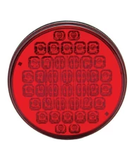 (CARD) 40 RED LED 4" S/T/T LIGHT W/ CHROME REFLECTOR - RED LENS (CARD) 40 RED LED 4" S/T/T LIGHT W/ CHROME REFLECTOR - RED LENS
