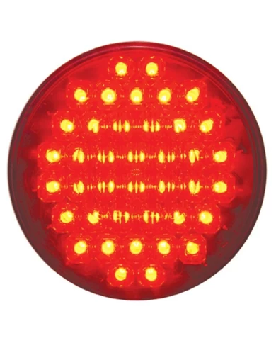 (CARD) 40 RED LED 4" S/T/T LIGHT W/ CHROME REFLECTOR - RED LENS (CARD) 40 RED LED 4" S/T/T LIGHT W/ CHROME REFLECTOR - RED LENS