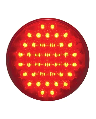 (BULK) 40 RED LED 4" S/T/T LIGHT W/ CHROME REFLECTOR - RED LENS (BULK) 40 RED LED 4" S/T/T LIGHT W/ CHROME REFLECTOR - RED LENS