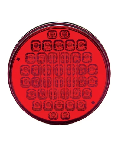(BULK) 40 RED LED 4" S/T/T LIGHT W/ CHROME REFLECTOR - RED LENS (BULK) 40 RED LED 4" S/T/T LIGHT W/ CHROME REFLECTOR - RED LENS