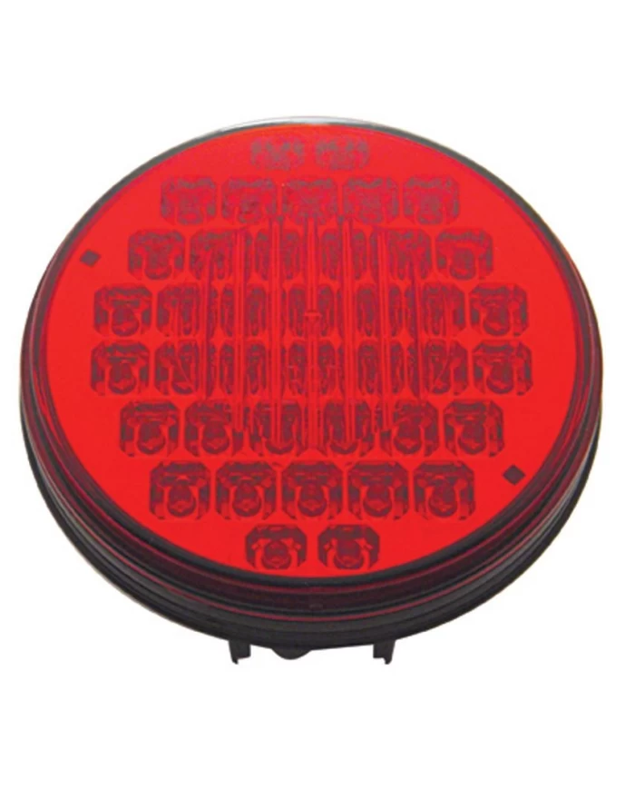 (BULK) 40 RED LED 4" S/T/T LIGHT W/ CHROME REFLECTOR - RED LENS