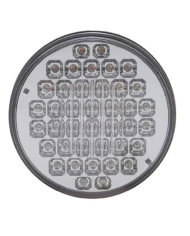 (CARD) 40 RED LED 4" S/T/T LIGHT W/ CHROME REFLECTOR - CLEAR LENS (CARD) 40 RED LED 4" S/T/T LIGHT W/ CHROME REFLECTOR - CLEAR LENS