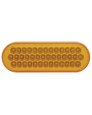 (CARD) 40 AMBER LED OVAL P/T/C REFLECTOR LIGHT - AMBER LENS