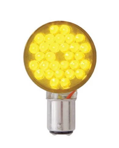 (CARD) 30 AMBER LED RIGHT ANGLE 1157 BULB (CARD) 30 AMBER LED RIGHT ANGLE 1157 BULB