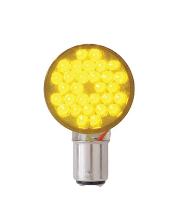 (CARD) 30 AMBER LED RIGHT ANGLE 1157 BULB