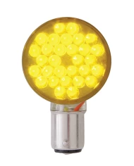 (CARD) 30 AMBER LED RIGHT ANGLE 1156 BULB