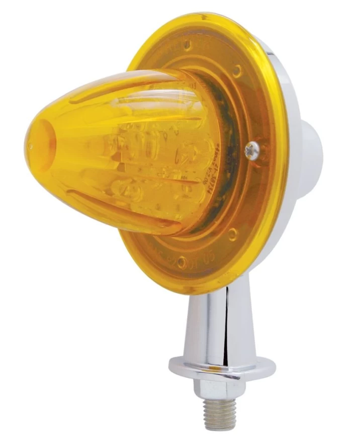 (CARD) 13 AMBER LED WATERMELON HONDA LIGHT 1 1/8" ARM - AMBER LENS