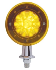 (CARD) 13 AMBER LED WATERMELON HONDA LIGHT 1 1/8" ARM - AMBER LENS
