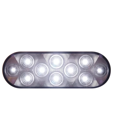 (CARD) 10 WHITE LED OVAL UTILITY/AUXILIARY LIGHT - CLEAR LENS (CARD) 10 WHITE LED OVAL UTILITY/AUXILIARY LIGHT - CLEAR LENS