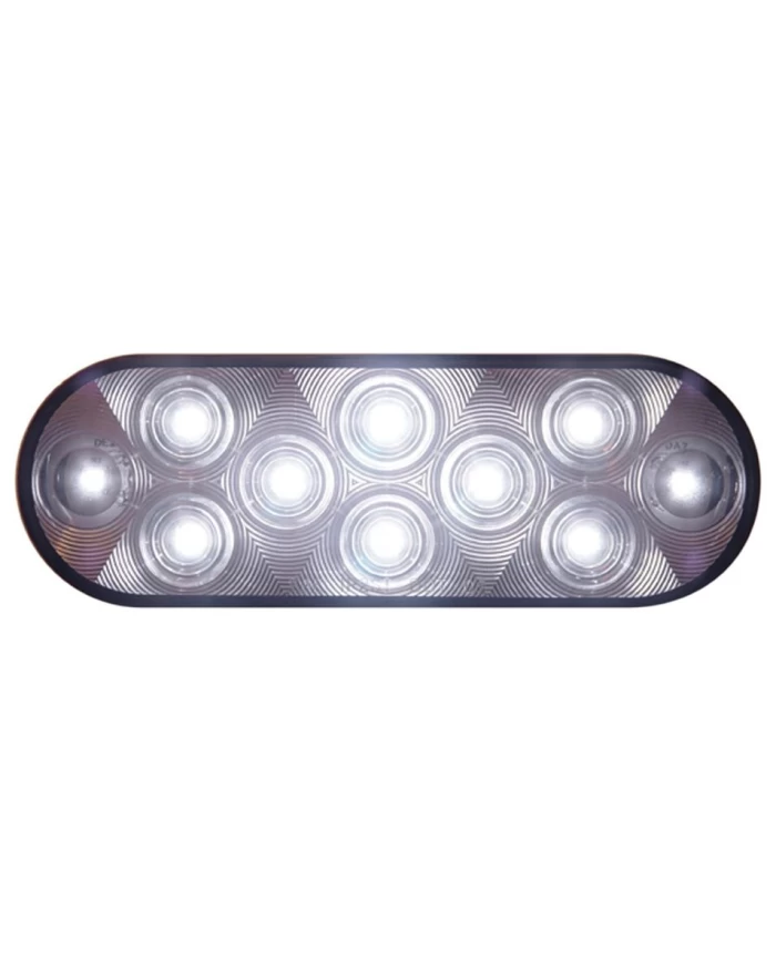(CARD) 10 WHITE LED OVAL UTILITY/AUXILIARY LIGHT - CLEAR LENS (CARD) 10 WHITE LED OVAL UTILITY/AUXILIARY LIGHT - CLEAR LENS