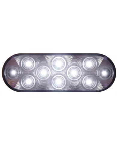 (BULK) 10 WHITE LED OVAL UTILITY/AUXILIARY LIGHT - CLEAR LENS (BULK) 10 WHITE LED OVAL UTILITY/AUXILIARY LIGHT - CLEAR LENS