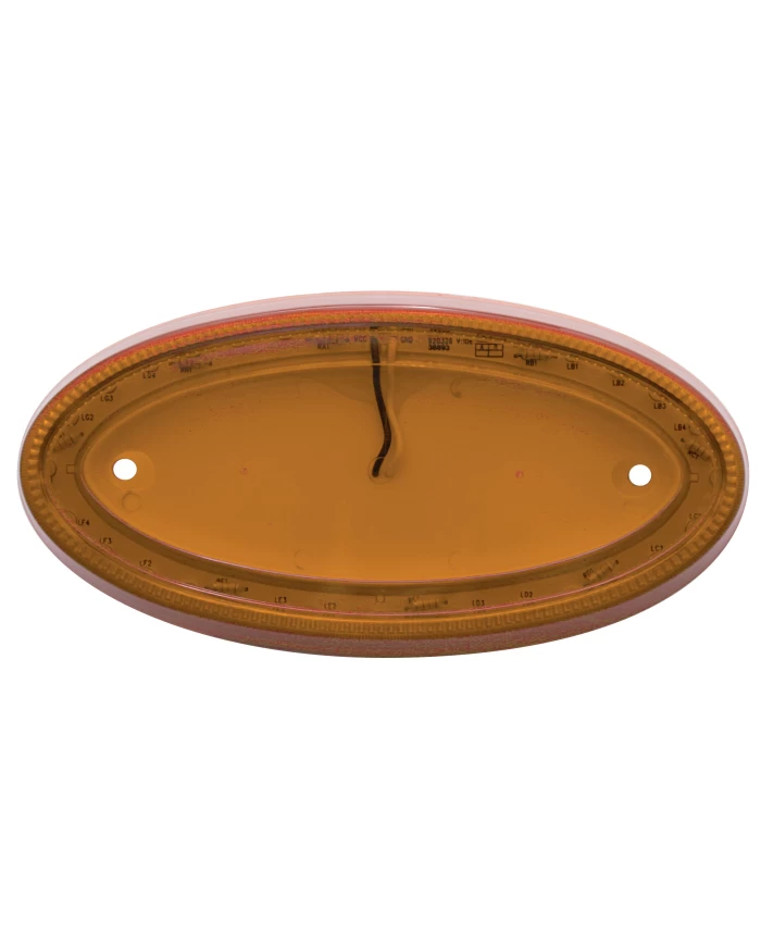 (CARD) 32 AMBER LED PETERBILT EMBLEM LIGHT (LARGE) - AMBER LENS