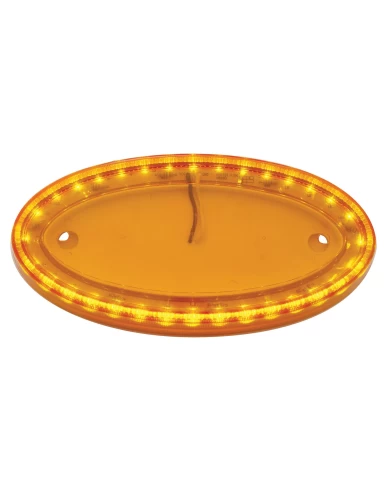 (CARD) 32 AMBER LED PETERBILT EMBLEM LIGHT (LARGE) - AMBER LENS (CARD) 32 AMBER LED PETERBILT EMBLEM LIGHT (LARGE) - AMBER LENS