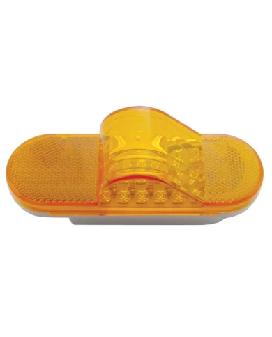 (CARD) 18 AMBER LED MID-TRAILER TURN SIGNAL LIGHT - AMBER LENS (CARD) 18 AMBER LED MID-TRAILER TURN SIGNAL LIGHT - AMBER LENS