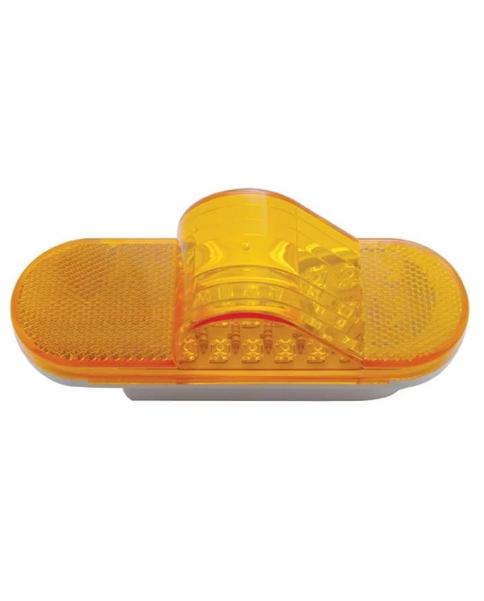 (CARD) 18 AMBER LED MID-TRAILER TURN SIGNAL LIGHT - AMBER LENS