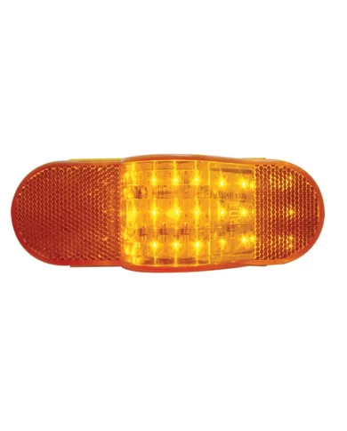 (CARD) 18 AMBER LED MID-TRAILER TURN SIGNAL LIGHT - AMBER LENS (CARD) 18 AMBER LED MID-TRAILER TURN SIGNAL LIGHT - AMBER LENS