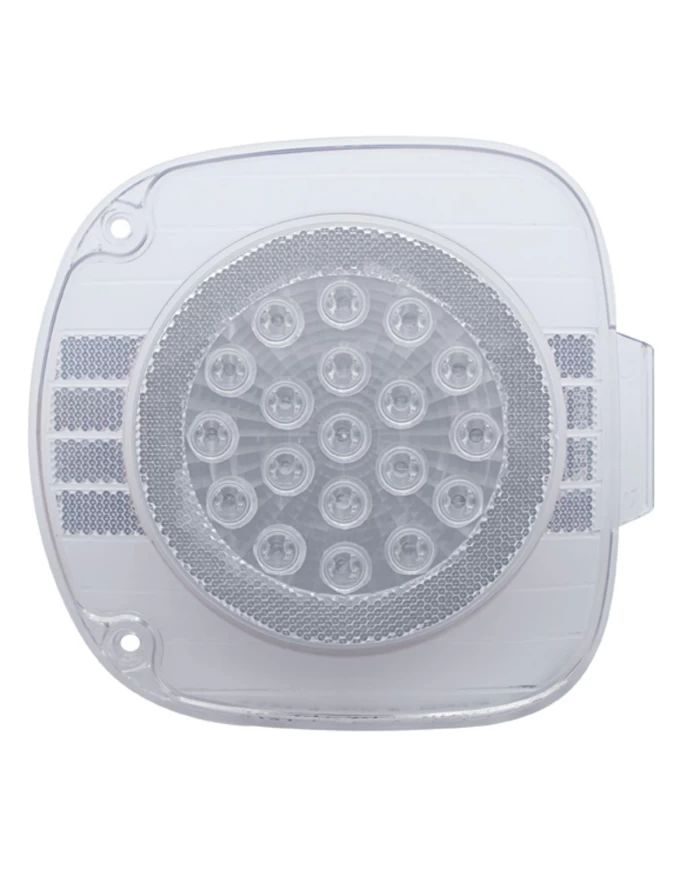 (CARD) 22 AMBER LED FREIGHTLINER FRONT TURN SIGNAL LIGHT - CLEAR LENS