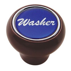 UP23549-"Washer" Wood Deluxe Dash Knob - Blue Glossy Sticker