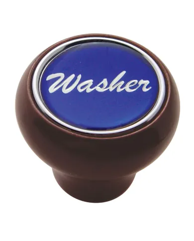 UP23549-"Washer" Wood Deluxe Dash Knob - Blue Glossy Sticker