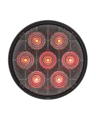 (CARD) 7 RED LED 4" "COMPETITION SEREIS" S/T/T LIGHT - CLEAR LENS