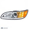 UP35808-Chrome Projection Headlight With LED Turn & Position Light for 2005-2015 Peterbilt 386- Driver