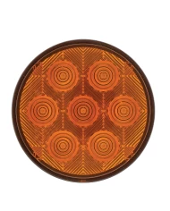 (CARD) 7 AMBER LED 4" "COMPETITION SEREIS" P/T/C LIGHT - AMBER LENS