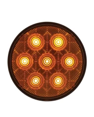 (CARD) 7 AMBER LED 4" "COMPETITION SEREIS" P/T/C LIGHT - AMBER LENS