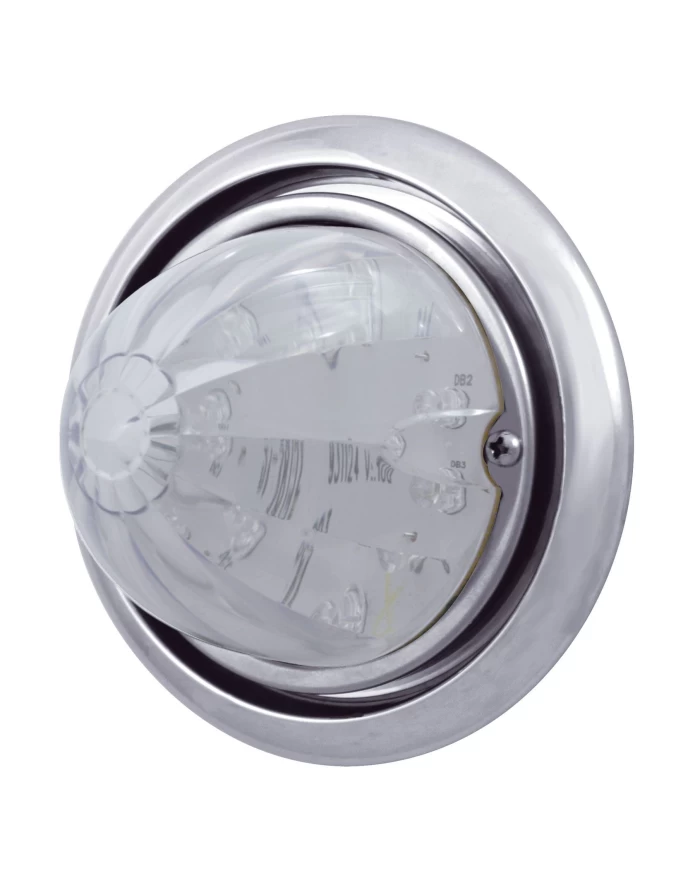 (BOX) 17 AMBER LED FREIGHTLINER COLUMBIA FRONT BUMPER SINGLE FUNCTION WATERMELON STYLE LIGHT - CLEAR LENS (BOX) 17 AMBER LED FREIGHTLINER COLUMBIA FRONT BUMPER SINGLE FUNCTION WATERMELON STYLE LIGHT - CLEAR LENS