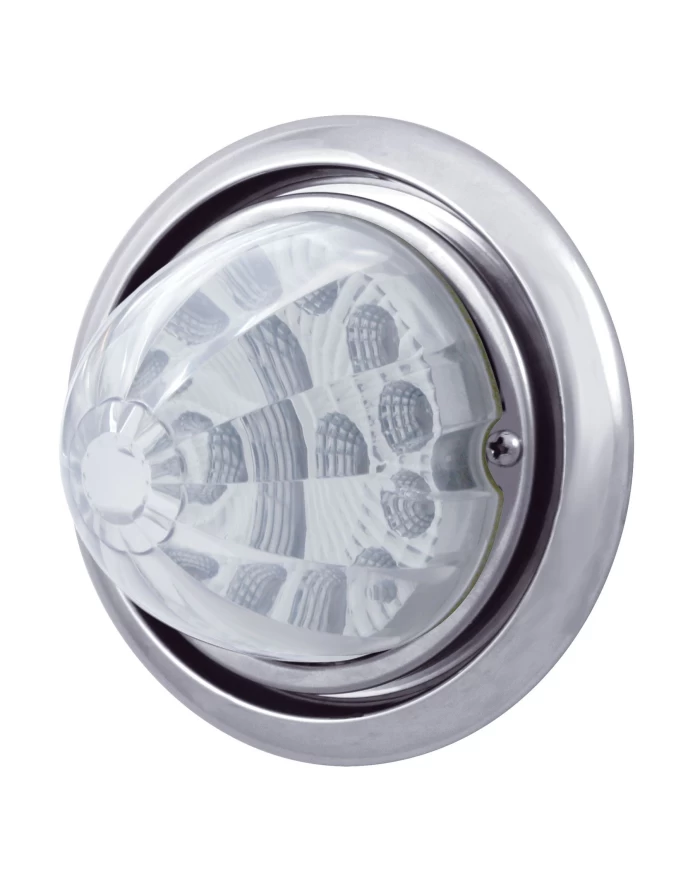 (BOX) 17 AMBER LED FREIGHTLINER COLUMBIA FRONT BUMPER SINGLE FUNCTION WATERMELON STYLE LIGHT W/ REFLECTOR - CLEAR LENS (BOX) 17 AMBER LED FREIGHTLINER COLUMBIA FRONT BUMPER SINGLE FUNCTION WATERMELON STYLE LIGHT W/ REFLECTOR - CLEAR LENS