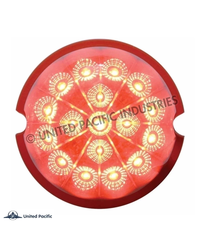 (CARD) 17 RED LED ROUND REFLECTOR AUXILIARY/CAB LIGHT - RED LENS (CARD) 17 RED LED ROUND REFLECTOR AUXILIARY/CAB LIGHT - RED LENS