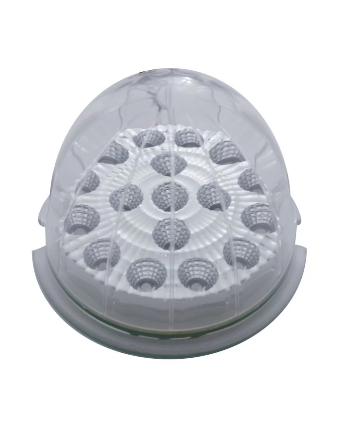 (CARD) 17 AMBER LED ROUND REFLECTOR AUXILIARY/CAB LIGHT - CLEAR LENS (CARD) 17 AMBER LED ROUND REFLECTOR AUXILIARY/CAB LIGHT - CLEAR LENS