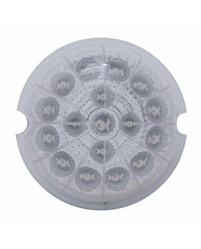 (CARD) 17 RED LED ROUND REFLECTOR AUXILIARY/CAB LIGHT - CLEAR LENS (CARD) 17 RED LED ROUND REFLECTOR AUXILIARY/CAB LIGHT - CLEAR LENS